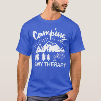 キャンプは私の療法 キャンピング Tシャツ