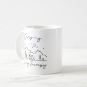 キャンプは私の癒し & ミリオンスターホテルの名言 コーヒーマグカップ (正面左)