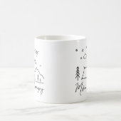キャンプは私の癒し & ミリオンスターホテルの名言 コーヒーマグカップ (中央)