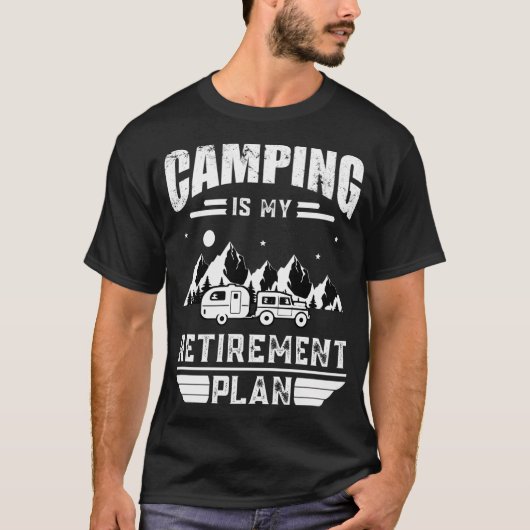 キャンプは私の退職計画サマーキャンピングヴィンタ Tシャツ (正面)