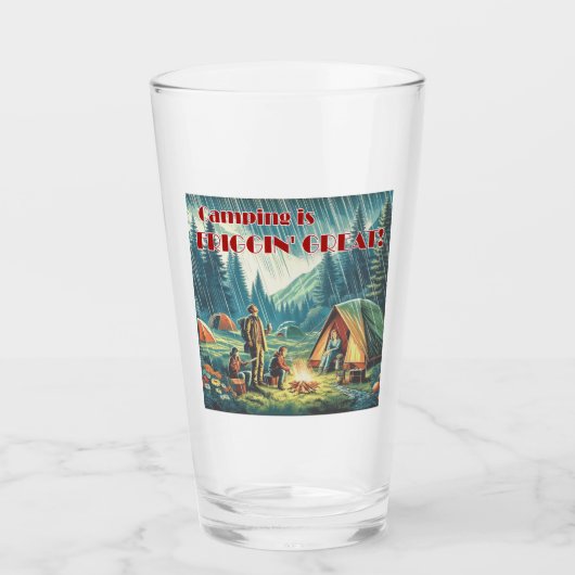 キャンプは非常に面白い雨がフリギン タンブラーグラス (正面)