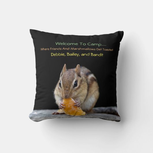 キャンプへようこそ クッション (正面)