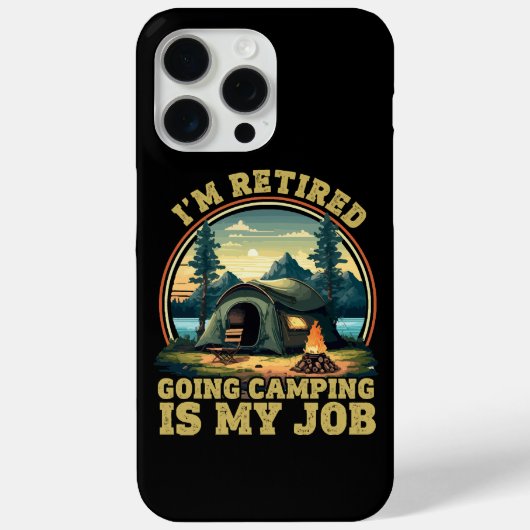 キャンプへ行くリタイア後の私 Case-Mate iPhoneケース (裏面)