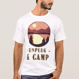 キャンプへ行こう デジタル断捨離キャンプ Tシャツ