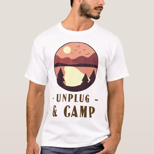 キャンプへ行こう デジタル断捨離キャンプ Tシャツ (正面)
