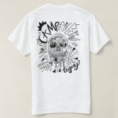 キャンプまたはダイズドージングキャンピングおもしろい Tシャツ (デザイン裏面)