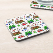 キャンプまたは中西部をテーマにしたハッピーキャンパー コースター (左側)