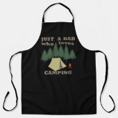キャンプやハイキングが大好きなパパにすぎない エプロン (正面)