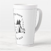 キャンプより多くのストレスを削減 カフェラテマグ (右アングル)