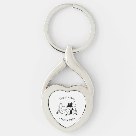 キャンプより多くのストレスを削減 キーホルダー (正面)