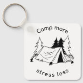 キャンプより多くのストレスを削減 キーホルダー (正面)