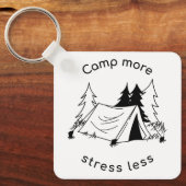 キャンプより多くのストレスを削減 キーホルダー (正面)