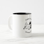 キャンプより多くのストレスを削減 ツートーンマグカップ (正面左)