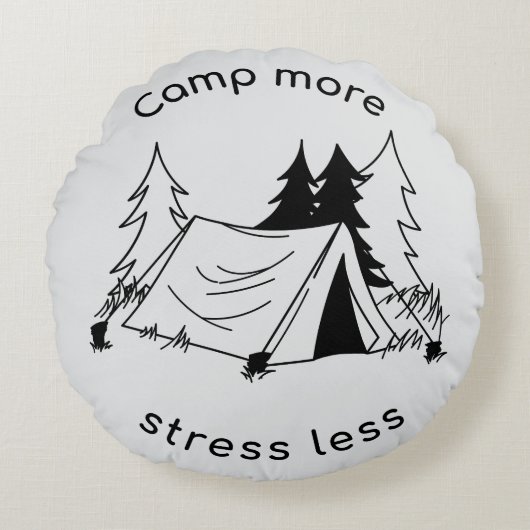 キャンプより多くのストレスを削減 ラウンドクッション (正面)