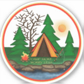 キャンプより心配のないテントのインスピレーションアウトドア シール (正面)