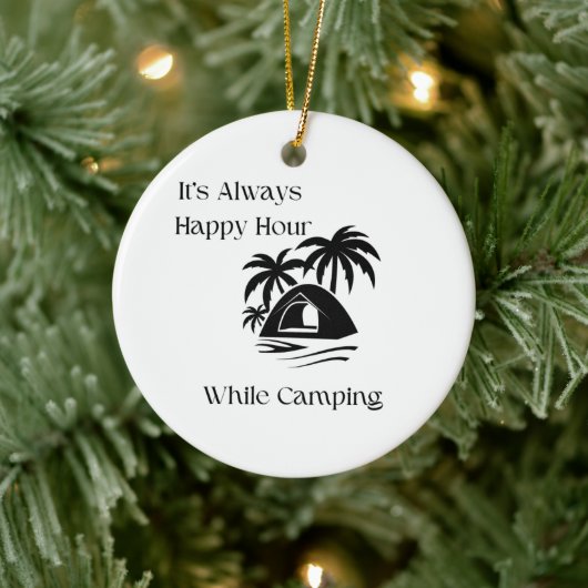 キャンプをいつも楽しい時間 セラミックオーナメント (ツリー)