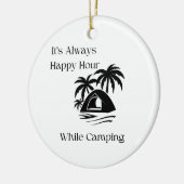 キャンプをいつも楽しい時間 セラミックオーナメント (左)