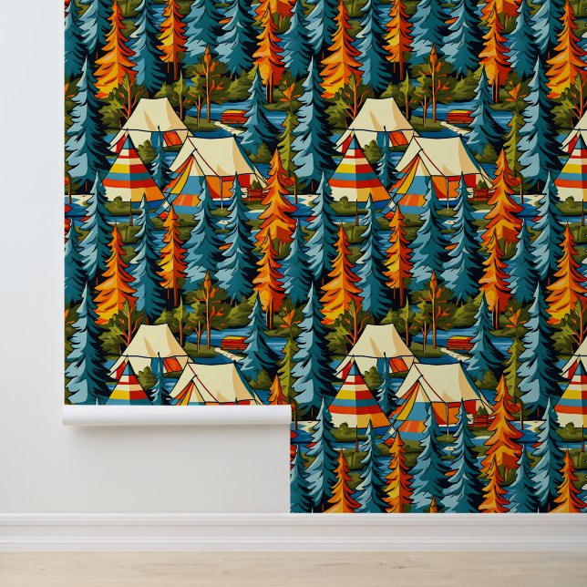 キャンプをテーマにしたテントとテペ 壁紙 (アプリケーション)