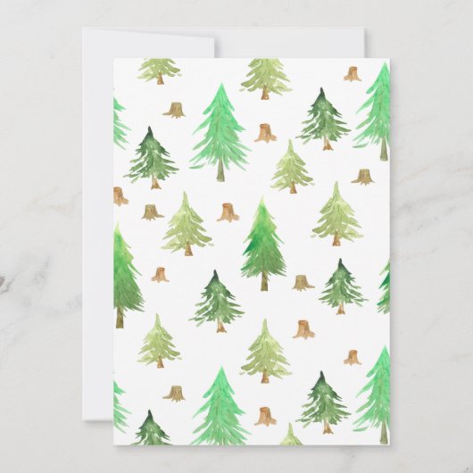 キャンプをテーマにしたパーティー – バッジ&アイコン 招待状 (裏面)