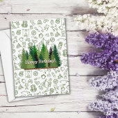 キャンプをテーマにした自然愛好家の誕生日カード カード