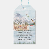 キャンプをテーマにした誕生日パーティーありがとう ギフトタグ (正面)