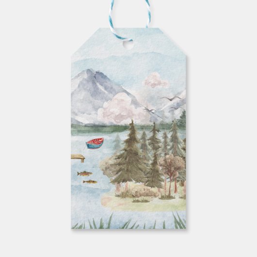 キャンプをテーマにした誕生日パーティーありがとう ギフトタグ (裏面)