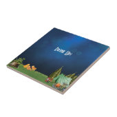 キャンプをテーマにした赤ちゃんシャワー タイル (側面)