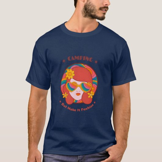 キャンプをファッションで華やかに Tシャツ (正面)