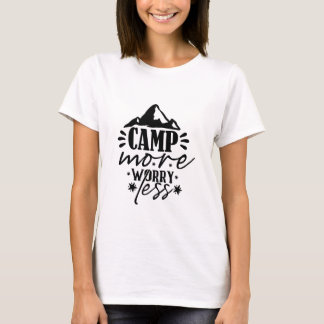 キャンプを楽しもう レディースTシャツ Tシャツ