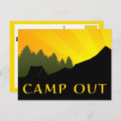キャンプアウトサンセットシーン ポストカード (正面/裏面)