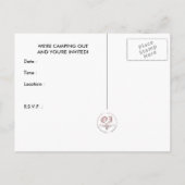 キャンプアウトパーティー:幽霊ツリー インビテーションポストカード (裏面)