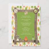 キャンプアウト素朴バースデーパーティー 招待状 (裏面)