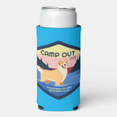 キャンプアウト2025ゴールデンレトリバードリンククー スリム缶クーラー (Seltzer正面)