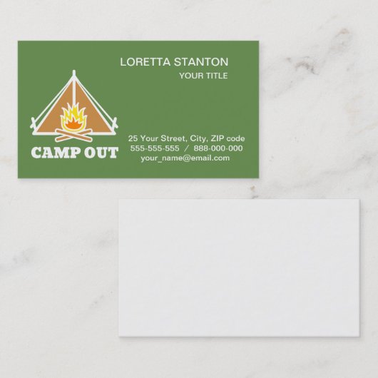 キャンプアウト 名刺 (正面/裏面)
