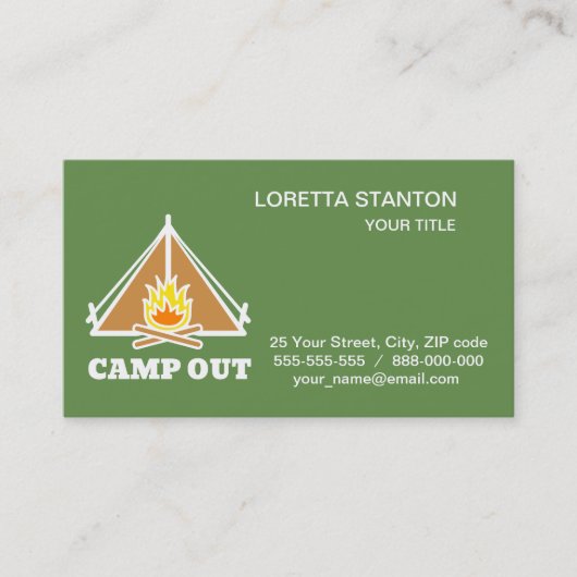 キャンプアウト 名刺 (正面)