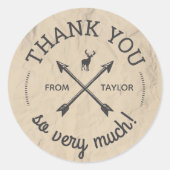 キャンプアローズお願い ラウンドシール (正面)