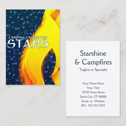 キャンプアンダーザスタースインとキャンプファイア 名刺 (正面/裏面)
