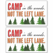 キャンプインザウッズNot the離れ Lane シール (正面)