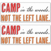 キャンプインザウッズNot the離れ Lane シール (正面)