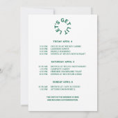 キャンプウィークエンドフォレストグリーンバチェロレッテ 招待状 (裏面)