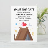 キャンプウェディング・セーブ・ザ・デートカード 招待状 (スタンド正面)