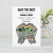 キャンプウェディング・セーブ・ザ・デートカード 招待状 (スタンド正面)