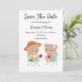 キャンプウェディング・セーブ・ザ・デートカード 招待状 (スタンド正面)