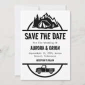 キャンプウェディング・セーブ・ザ・デートカード 招待状 (正面)