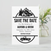 キャンプウェディング・セーブ・ザ・デートカード 招待状 (スタンド正面)