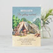 キャンプウェディング 招待状 (スタンド正面)