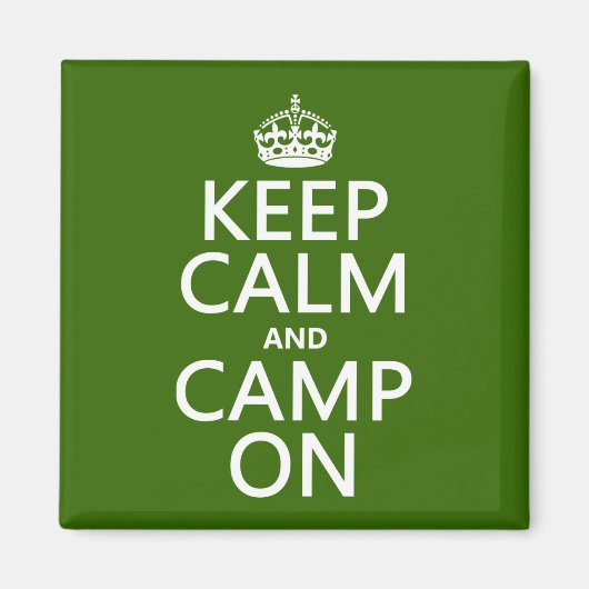 キャンプオン保に落ち着く マグネット (正面)