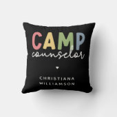 キャンプカウンセパーソナライズされたルギフト クッション (裏面)