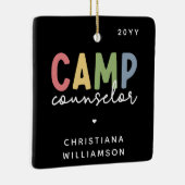 キャンプカウンセパーソナライズされたルギフト セラミックオーナメント (右)