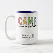 キャンプカウンセパーソナライズされたルギフト ツートーンマグカップ (左)